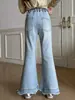 Pantalones para Niñas Primavera y Otoño 2025 Nuevos Jeans de Otoño para Niños Pantalones Acampanados para Niña Grande Pantalones Elegantes de Micro-Campana