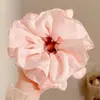 Goma para el pelo de encaje francés, un accesorio para el cabello de alta gama para mujer, perfecto para crear un moño o una cola de caballo elegante. Es un coletero delicado y elegante, disponible en tamaño grande