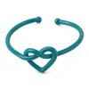 Estilo europeo y americano, minimalista y elegante, anillo abierto de corazón hueco anudado de colores, anillo con forma de corazón de melocotón para mujer