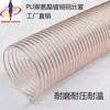 Tubo de Aço PU Transparente Resistente ao Desgaste de Diâmetro Variado Não Padrão, Mangueira de Aço PU Resistente a Altas Temperaturas e Retrátil para Máquinas de Marcenaria
