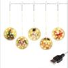 Tira de luces LED de hielo con forma de muñeco de nieve luminoso para Navidad, decoración navideña para interiores, adornos colgantes