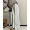 Pantalones deportivos a rayas para hombre, primavera 2025, nuevos, de marca de moda, estilo americano, para adolescentes, con pierna ancha y casuales.