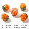 Contas de Lótus Retrô Hanyuyuan, Contas de Vidro Tulipa, Contas Soltas de Vidro, Pulseiras com Contas, Brincos, Acessórios para DIY