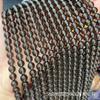 Contas redondas de obsidiana de gelo natural contas soltas furo reto pulseira colar semi-acabado acessórios de joias faça você mesmo atacado