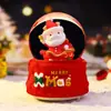 Bola de cristal de Natal produto novo transfronteiriço caixa de música, caixa de música criativa com neve brilhante Papai Noel, presente de feriado
