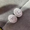 Cao Shi Pendientes de Lujo de Amazon Conjunto Completo de Diamantes Pendientes Ovalados de Circonita Libres para Dormir Pendientes de Moda Coreana