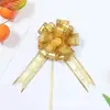 Nuevo Modelo 30 # Tul de Tamaño Mediano con Borde Dorado Alambre Estirado Flor de Bola Extendida Tridimensional para Regalo y Empaque de Flores.