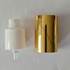 Bomba de Exprimidor para Loción Corporal de Boca Plana 20 Dientes Bomba de Polvo Cd Cubierta Exterior Dorada Galvanizada Boquilla de Spray Cabezal de Bomba de Presión para Loción