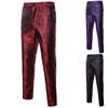 Calça de Design de Estrada com Padrão Escuro Estilo Palácio Europeu e Americano para Outono e Inverno Moda Masculina Roupas de Performance Calça Social Masculina Slim-fit