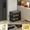 Zapatero Simple para Entrada Estrecha, Mini Zapatero Doméstico de Acero Multicapa con Banco Integrado para Zapatos