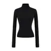 Camisa Interior de Lana Pure Desire Hot Girl Cuello Alto Otoño 2025 Nueva Ajustada y con Temperamento Top Interior de Manga Larga
