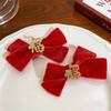 Acessórios para cabelo de ano novo Grampo de cabelo antigo para crianças Estilo chinês Laço para meninas Borla Clipe lateral para meninas Hanfu Headwear