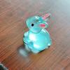 Coelho Luminoso de Páscoa Transfronteiriço Ornamentos Pequenos de Resina Decorações DIY Acessórios Feitos à Mão Pingentes Personalizados Atacado
