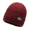 Chapéu de Tricô à Prova de Frio R-Label Coreano, Chapéu Pulôver de Lã Espesso Aconchegante de Veludo para o Inverno, Chapéu de Algodão para Ciclismo ao Ar Livre, Chapéu para o Frio
