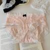 Roupa íntima Feminina com Renda de Bolinhas, Algodão Puro, Forro Antibacteriano, Verão Fina, Nova 2025, Sexy, Puro Desejo, Seda Gelada, Sem Costura, Triângulo