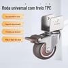 Rodízios Silenciosos em TPE em Forma de U 1,5 polegada 2 polegadas Rodas para Mesa de Cabeceira Armário de Arquivos Berço Rodas para Instrumento de Beleza Móvel