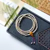 Pulseira Duplo Círculo Bodhi Estrela e Lua para Mulheres, Nova Pulseira de Contas Budista Estilo Chinês, Joias Étnicas de Luxo Leve de Nicho Venda por Atacado