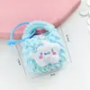 Funda de Punto Hecha a Mano de Dibujos Animados para Auriculares, Bolsa de Almacenamiento, Billetera Tejida, Llavero Colgante Encantador