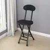 Cadeira dobrável, cadeira de jantar para casa, cadeira simples, cadeira de lazer com encosto, banqueta de dormitório, cadeira de varanda, banqueta redonda portátil para adultos