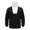 Chamarra abrigo pullover versátil de moda con retazos para hombre, deportiva, para exteriores, casual, corte holgado, comercio exterior