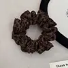 Elástico Elegante y Sofisticado para el Cabello con Estampado de Leopardo para Otoño e Invierno, Diadema Elástica Grande de Gamuza para Mujer que No Daña el Cabello