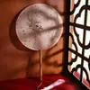 Nuevo Abanico Tuan de Mango Largo Antiguo Bronceado Tuan Fan Bordado Tuan Fan Abanico de Novia Boda Estilo Chino Seda de Imitación