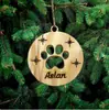 Decoración de accesorios colgantes de árbol de Navidad de madera con grabado láser creativo para el hogar Decoración de Navidad chip de madera DIY