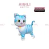Nuevo Globo de Película de Aluminio con Ruedas Caminantes Versión Q Animales de Dibujos Animados Accesorios para Fotos de Fiesta de Cumpleaños Puesto del Mercado Nocturno Globo