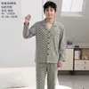 Conjunto de cárdigan para hombre Panyumei, de imitación de algodón amigable con la piel, de manga larga y pantalón largo para el hogar, 26 modelos nuevos, pijama de color liso con cuello invertido