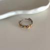 Anillo de flor de metal industrial pesado que se abre para mujer, diseño de nicho coreano, personalidad retro, temperamento Joker, anillo anillo anillo anillo anillo