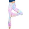 Pantalones de yoga acampanados con cintura cruzada y estampado digital de gran tamaño transfronterizos de Europa y Estados Unidos, pantalones adelgazantes de corte ajustado XY840