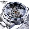 Nuevo Reloj Winner para Hombre Moda Casual Clásico Popular Corte Hueco Pedrería Mecánico Manual