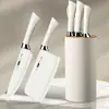 Conjunto de Facas, Faca de Cozinha e Tábua de Corte Dois em Um, Conjunto de Tábua de Corte e Faca de Cozinha, Conjunto Completo de Utensílios de Cozinha Domésticos