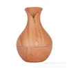 Fabricante Amazon Criativo Pequeno Vaso Criativo Madeira Grão Pequeno Vaso USB Colorido Luz Escritório Umidificador
