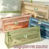 Bolsa para lápices Morandi Estilo Ins Simple Malla Transparente Doble Capa Gran Capacidad Estudiante Examen Cremallera Bolsa de Almacenamiento para Papelería