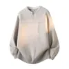 Suéter de punto para hombre y pareja con media cremallera, cuello redondo, diseño simple, estilo 'old money', moderno para otoño e invierno, venta al por mayor de fábrica transfronteriza
