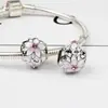 Nuevo brazalete Huiyue de Magnolia con goteo de aceite, cuentas de ojo de gato de circón, cuentas de agujero grande, accesorios de hilo para mujer