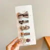 Presilhas de Cabelo Infantis com Toque de Luxo, Presilhas Exclusivas para Mechas Laterais, Novas Presilhas de Cabelo com Laço para Meninas Pequenas, Presilhas para a Parte de Trás da Cabeça, Acessórios de Cabelo