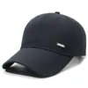 Gorra de Béisbol de Moda para Hombres de Mediana Edad, Nueva Gorra con Visera Protectora Solar de Color Sólido para Primavera y Otoño, Gorra Deportiva para Correr al Aire Libre