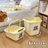 Cubeta de Plástico para Pies para Estudiantes y Niños Padres Preservación de la Salud Lavabo para Pies Altura con Aislamiento con Tapa Cubeta Portátil para Baño de Pies