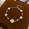 Radiante como una Galaxia, Exquisito Brazalete Estrella de Piedra Preciosa, Brazalete de Lujo Ligero de Gama Alta, Joyería de Circonita Electrochapada en Oro Real de 18K para Mujer