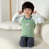 Conjunto de Ropa Interior para Niños Ropa de Otoño para Niños Pantalones Algodón Puro Ropa Térmica Engrosada Otoño e Invierno Tejido Antibacteriano Nuevo Estilo