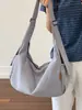 Bolso de Lona de Lunares de Gran Capacidad, Estilo Coreano de Nicho, Transfronterizo, para Mujer, Bolso de Hombro Cruzado Versátil para el Trabajo