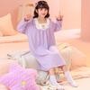 Bata de dormir para niña, manga larga, primavera, otoño, verano, larga, falda de algodón nube, para niños, niñas, mujeres, ropa de casa para padres e hijos, princesa