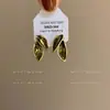 Pendientes de botón geométricos con forma de hoja, mismos que las influencers de Xiaohong, moda nicho, pendientes de perlas de dos piezas, pendientes simples versátiles