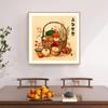 Abundante Cosecha Nuevo Restaurante Chino Pintura Decorativa Cuadrada Estilo Chino Frutas y Verduras Cosecha Sala de Estar Dormitorio Mural