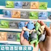 Borrador con forma de animal tridimensional papelería para escuela primaria tecnología negra goma 3D no tóxico limpio sin costuras suministros de aprendizaje