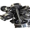 Par de ruedas de mina de una tonelada, resistente a altas temperaturas, fabricante de pares de ruedas de mina en stock, par de ruedas de mina de acero fundido sólido de calibre 600
