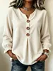 Ropa de Mujer Europea y Americana 2026 Transfronteriza Amazon Estación Independiente Nuevo Top Camisa de Pana de Manga Larga para Viajar Cuello en V