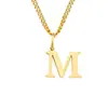 Colar Popular de 26 Letras St.Delan, Colar DIY Versátil de Aço Inoxidável 14K, Acessórios de Pingente Atacado